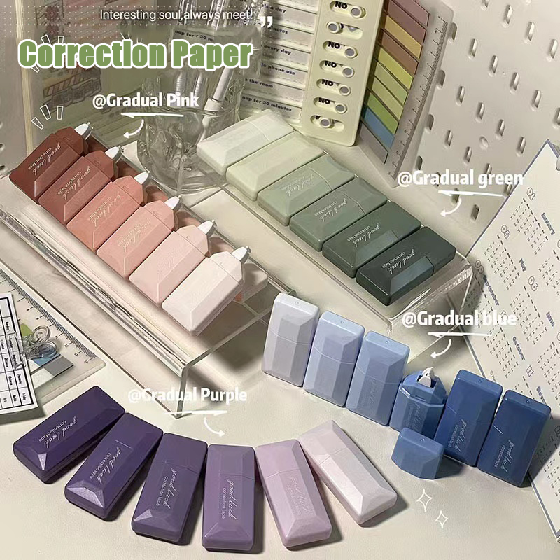Correction Tape Roller - Öğrenci Kullanımı için 6PC Kart Stili